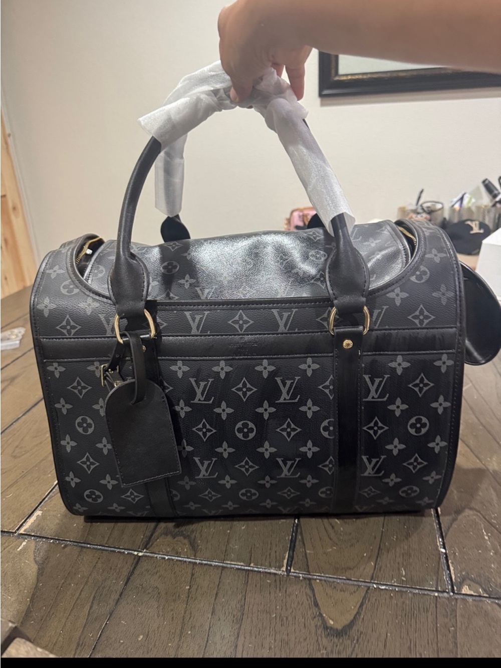 Pet carrier Black & Gray Monogram Bag - Picture 14 of 14